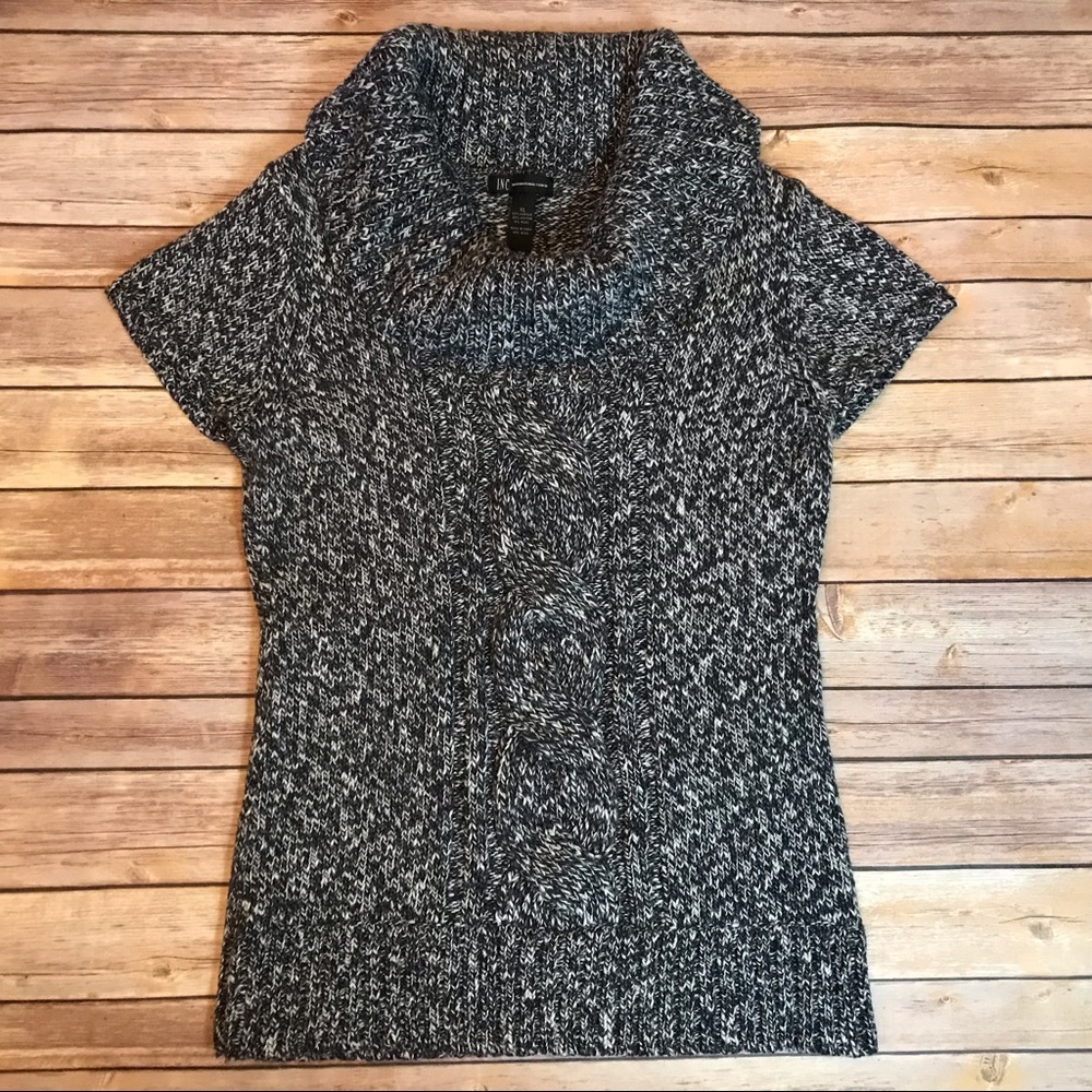 INC Cowl Neck Short Sleeved Sweater.